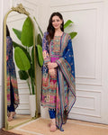 Prazu Fashion Multi Color Chinon Silk Printed Salwar Suit | Grocsy