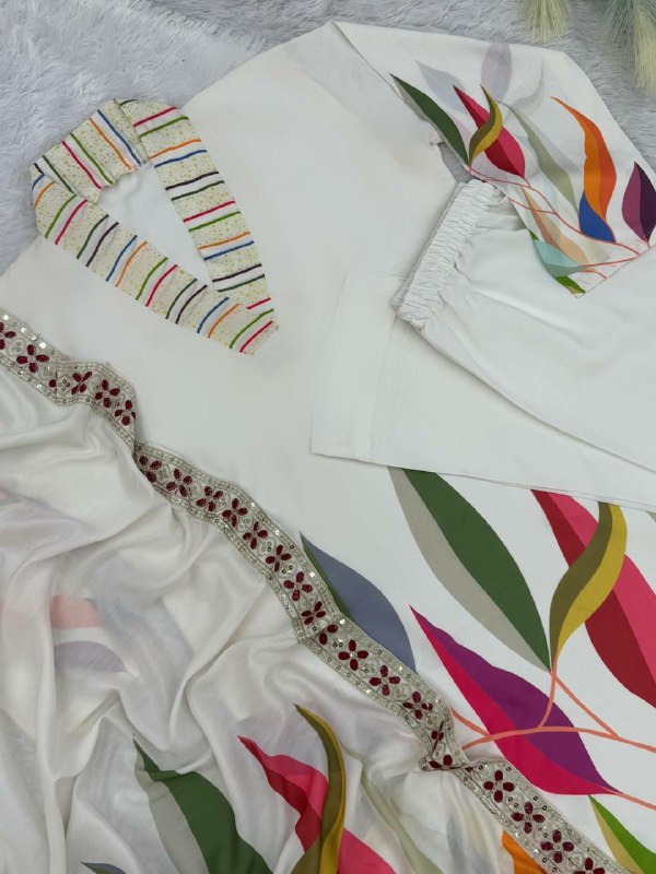 Prazu Fashion Off White Muslin Cotton Printed Salwar Suit | Grocsy