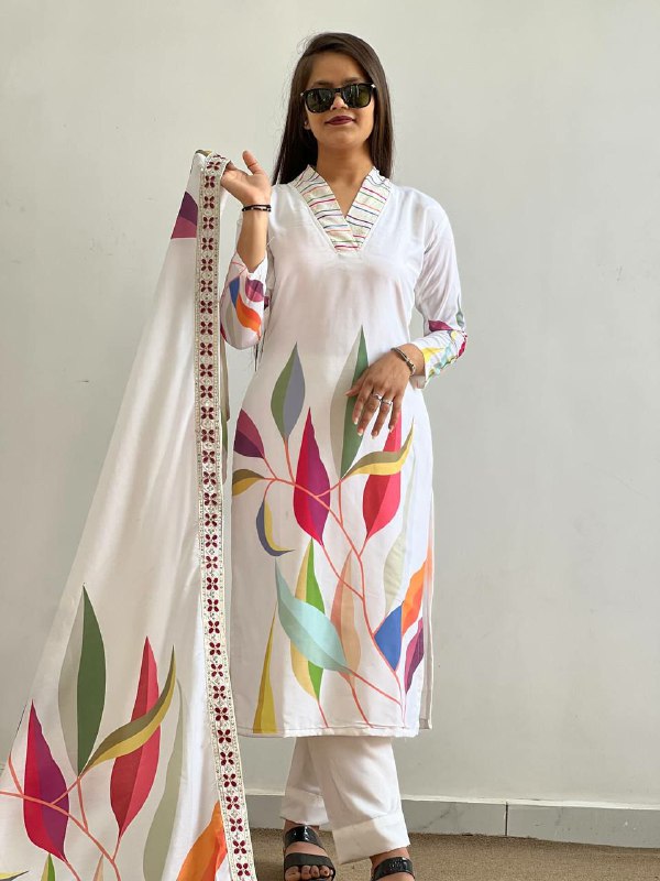 Prazu Fashion Off White Muslin Cotton Printed Salwar Suit | Grocsy