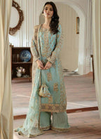 Prazu Fashion Sky Blue Georgette Embroidered Palazzo Suit | Grocsy