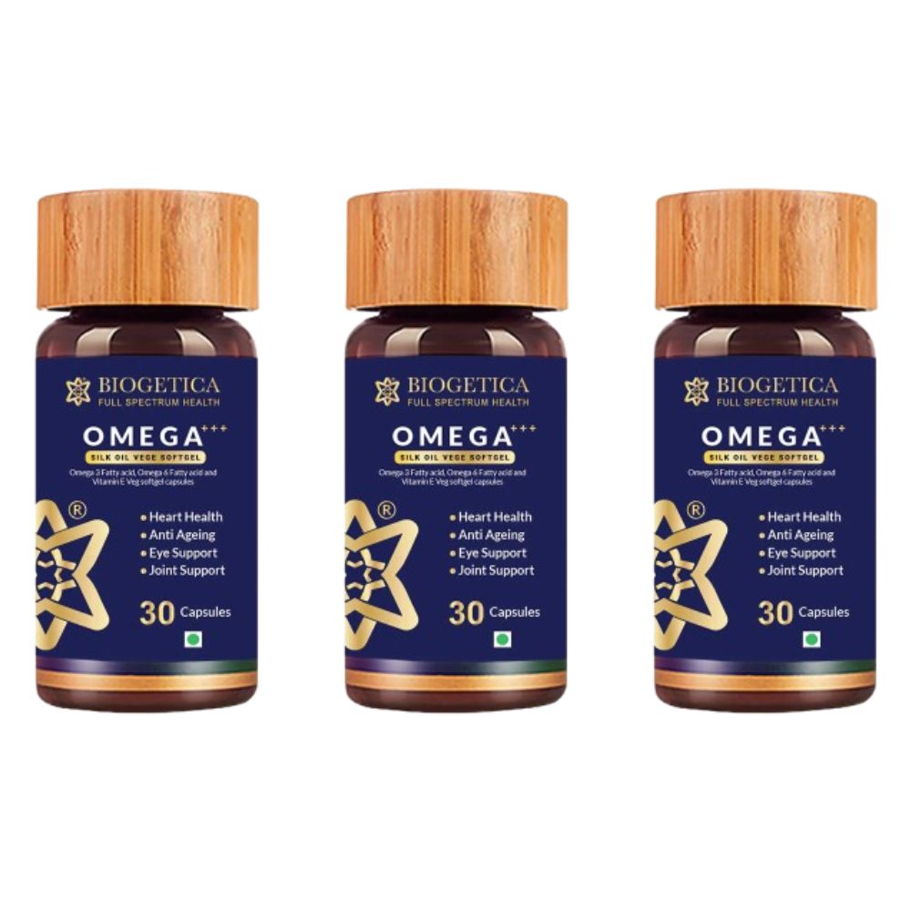 Biogetica Omega+++ Silk Oil Vege Softgel Capsules | Grocsy