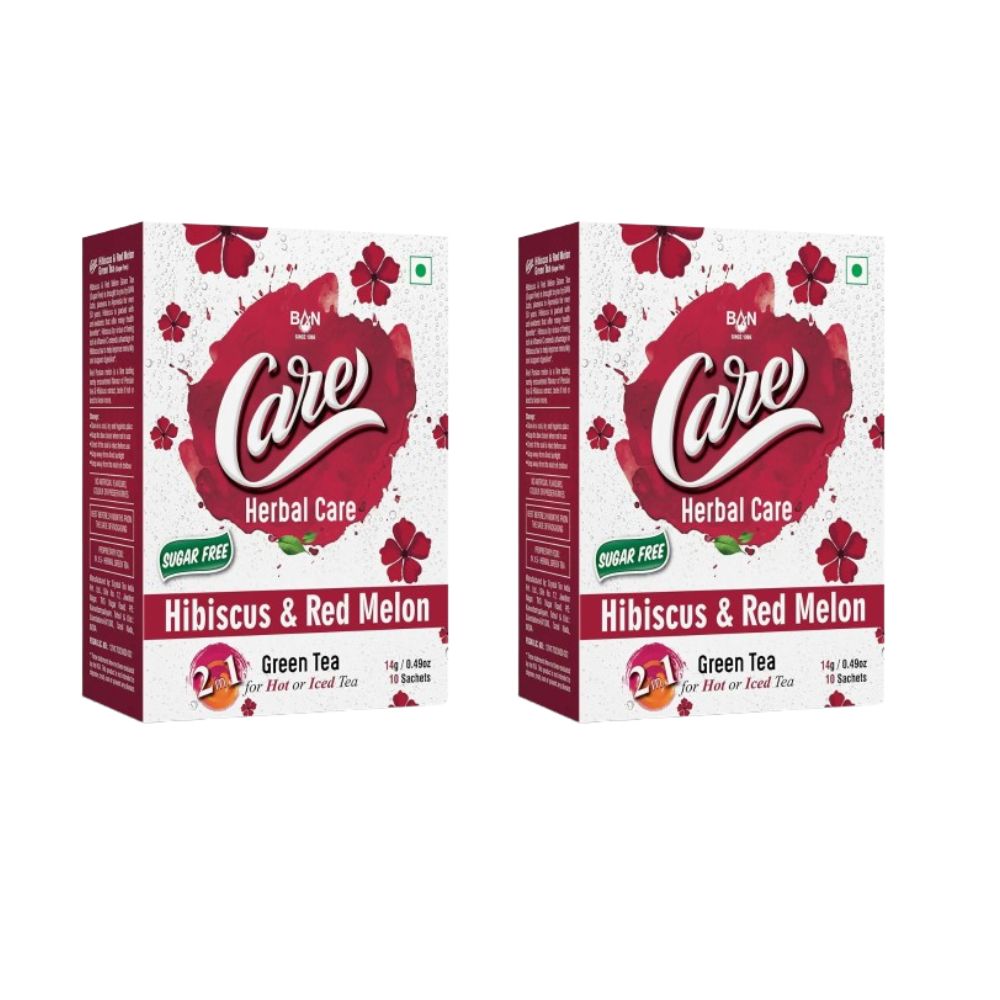 Care Hibiscus & Red Melon Sugar Free Green Tea Sachets | Grocsy