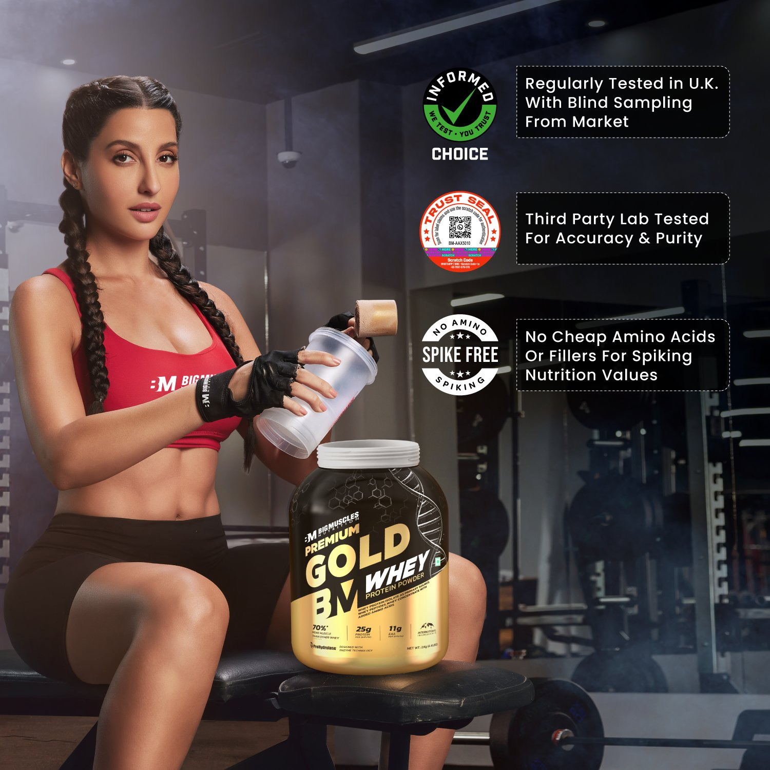 Big Muscles Nutrition Premium Gold Whey Protein | Grocsy