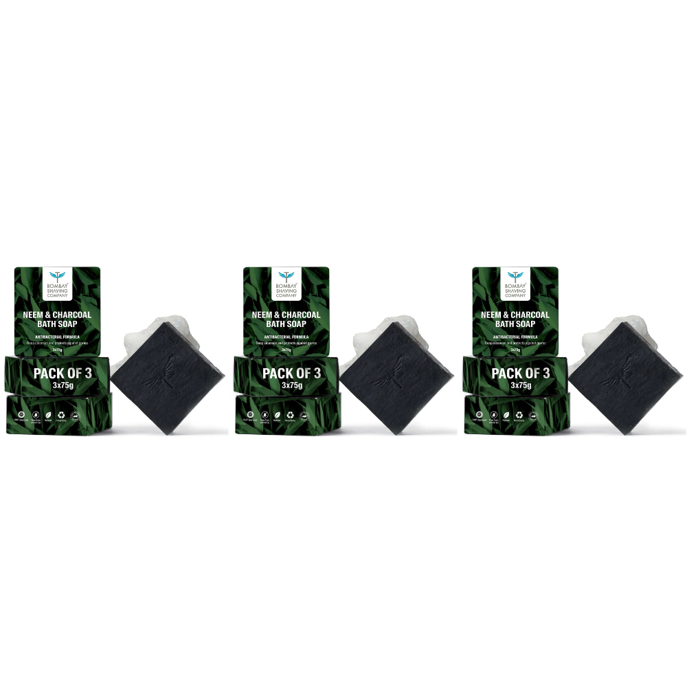 Bombay Shaving Company Charcoal and Neem Bath Soap for Men | Grocsy