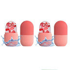 Ice Face Roller Silicone Facial Cube for Eyes Neck Massage Remove Dark Circle - Pink | Grocsy