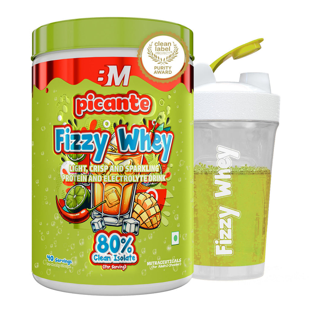 Big Muscles Nutrition Fizzy Whey & Shaker Combo | Grocsy