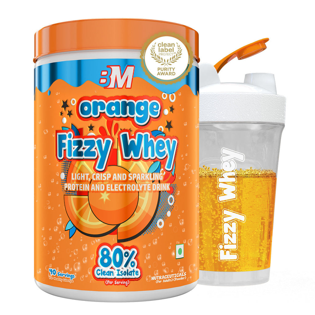 Big Muscles Nutrition Fizzy Whey & Shaker Combo | Grocsy