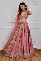 Jyoti Fashion Women's Onion Japan Satin Silk Sequins with Dori & Zari Embroidered Designer Lehenga Choli Set | Grocsy