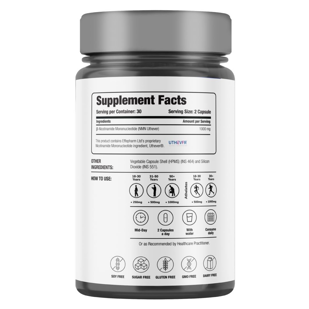 Decode Age NMN 1000|99.9% Pure Capsules | Grocsy