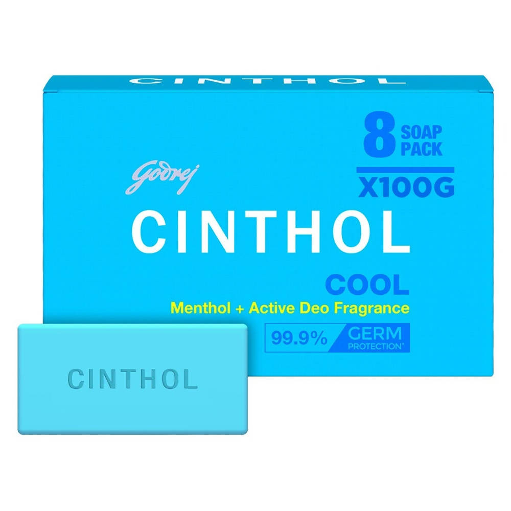 Cinthol Cool Bath Soap - Menthol + Active Deo Fragarance | Grocsy
