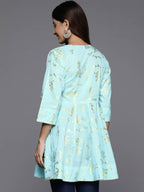 Ahalyaa Women's Traditional wear Tunic - Blue | Grocsy
