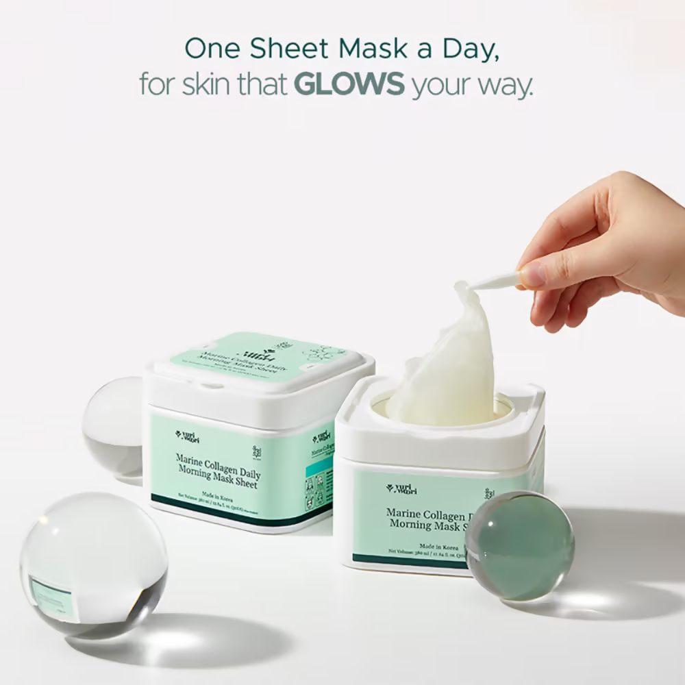 Yuri Woori Marine Collagen Daily Morning Sheet Mask | Grocsy