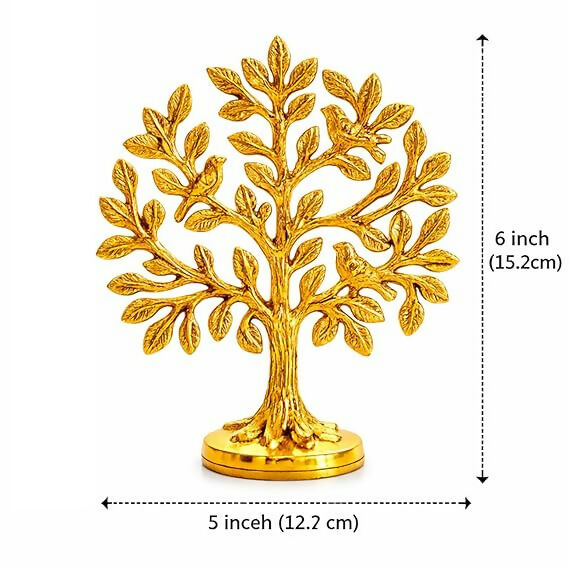 Not Available Pure Brass Kalpvriksh Tree with Birds | Grocsy