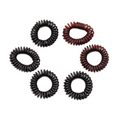 Bronson Professional Spiral Hair Ties Rubber Band - Dark Brown | Grocsy