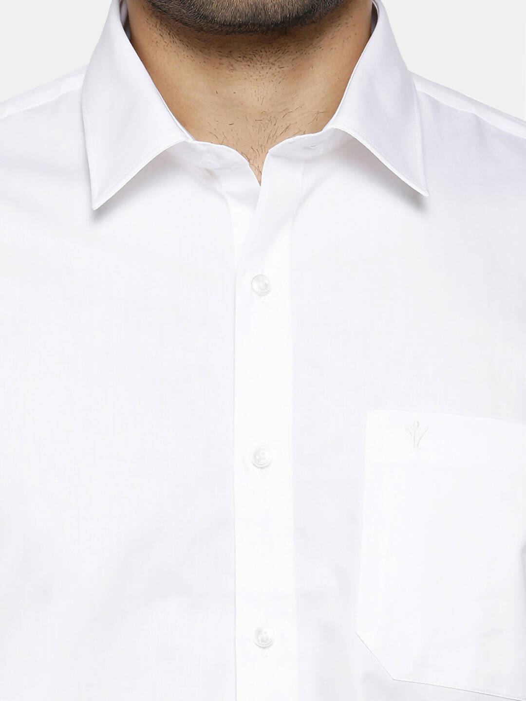 Ramraj Cotton Mens Full Sleeve Formal 100 % Cotton White Shirt | Grocsy