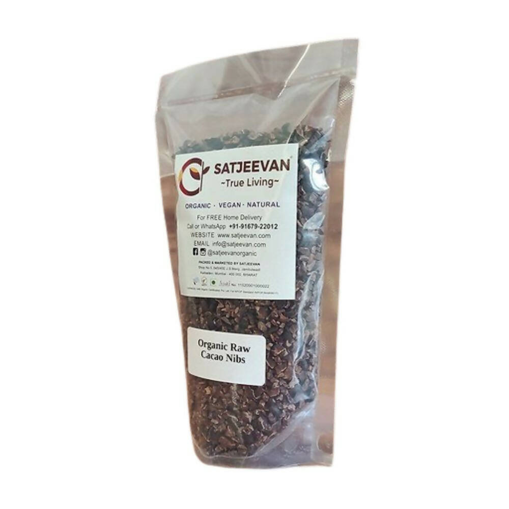 Satjeevan Organic Raw Cacao Nibs | Grocsy