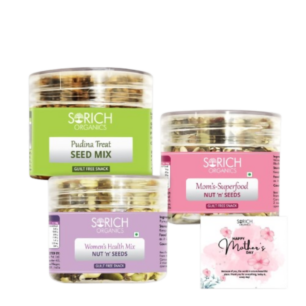 Sorich Organics Mother's Superfood Mix, Women's Health Mix & Pudina Seeds Mix | Grocsy