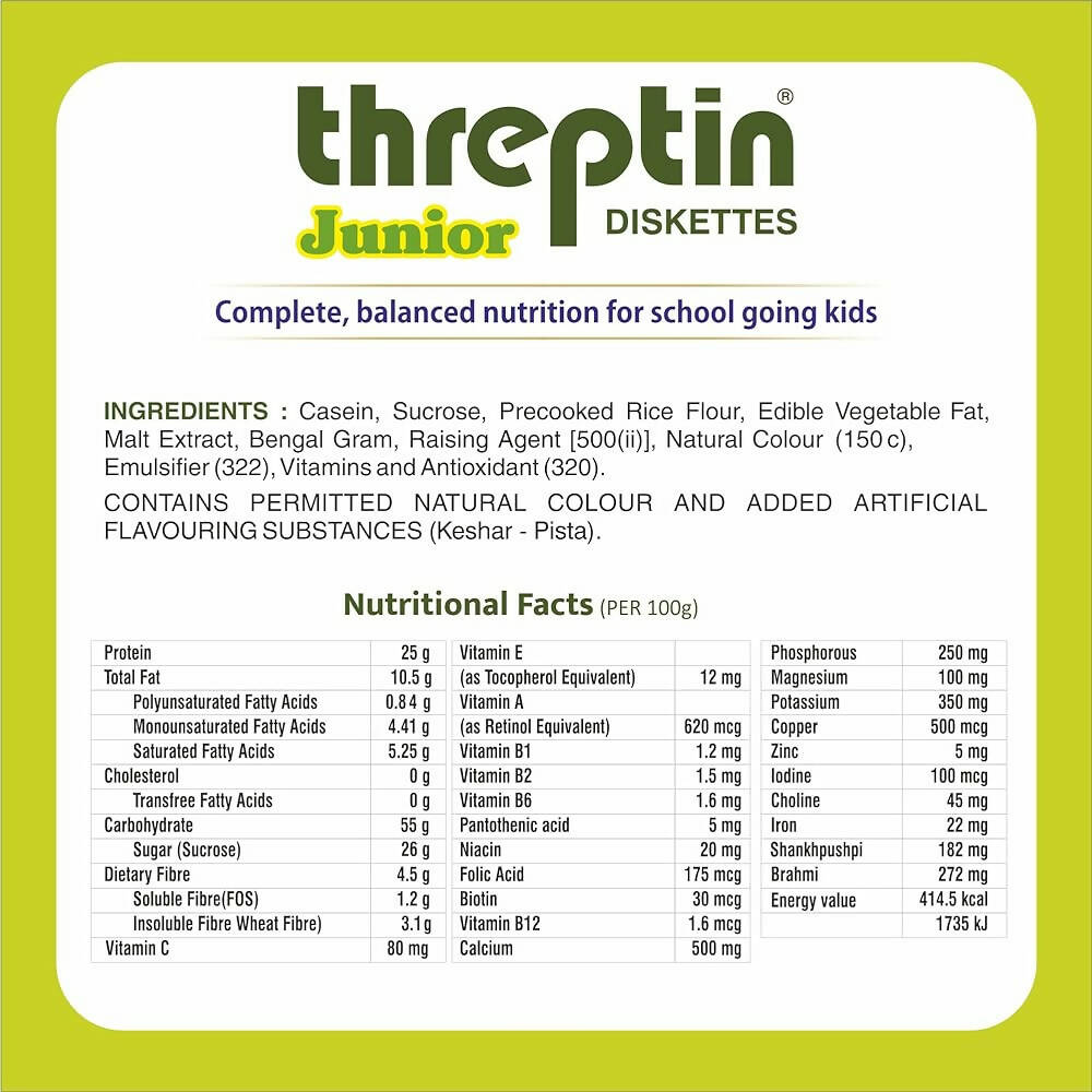 Threptin Junior Diskettes - Kesar Pista | Grocsy
