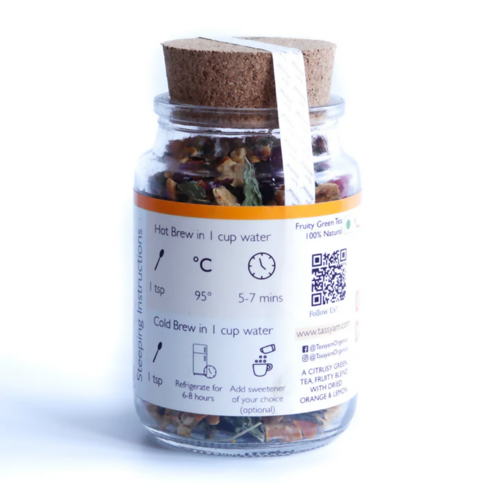 Tassyam Organics Orange Candy Green Tea | Grocsy