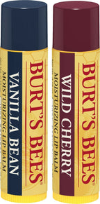 Burt's Bees Natural Moisturizing Lip Balms (Wild Cherry & Vanilla Bean) | Grocsy