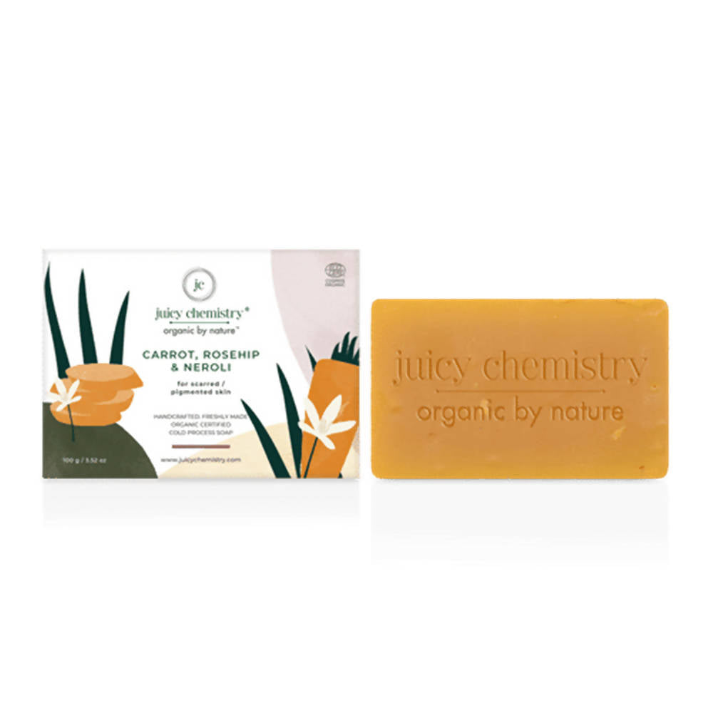 Juicy Chemistry Carrot , Rosehip & Neroli Soap For Scarred | Grocsy