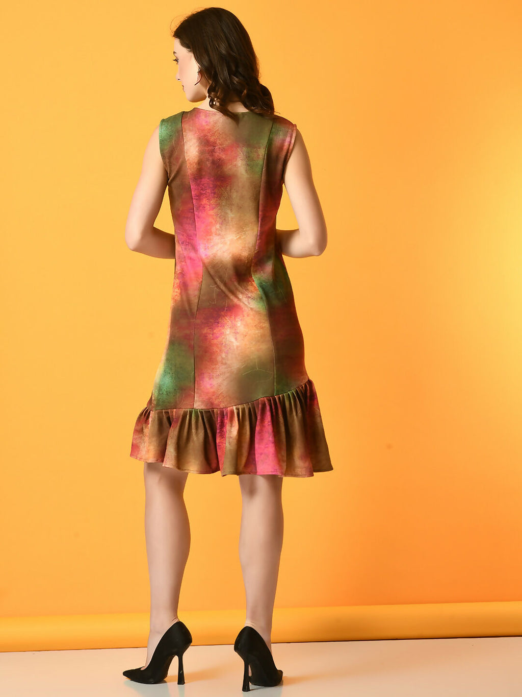 Myshka Women's Multi Printed Party Dress | Grocsy