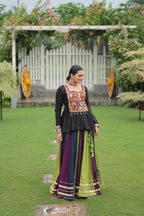 Lorenvalley Fashion Multicolor Rayon with Attractive Gota-Patti Lace Lehenga Choli | Grocsy