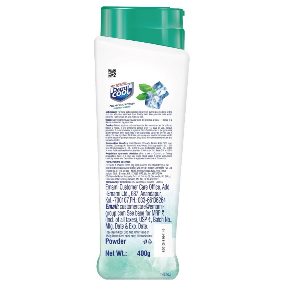 Dermicool Menthol Regular Prickly Heat Powder | Grocsy