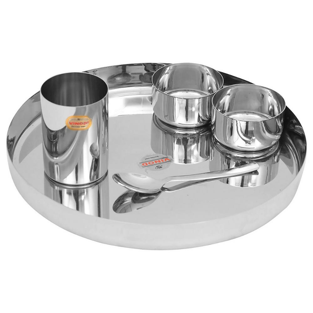 Vinod Stainless Steel 20 Pc Solid Thali Set | Grocsy
