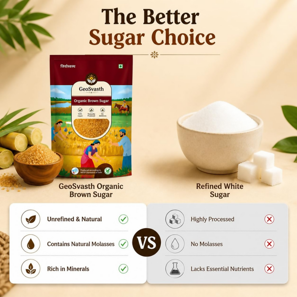 Geosvasth Organic Brown Sugar | Grocsy
