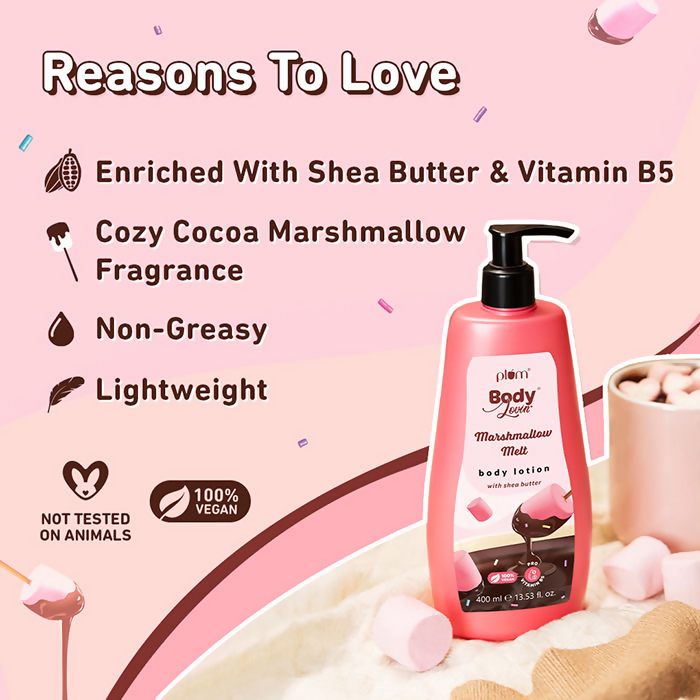 Plum BodyLovin Marshmallow Melt Body Lotion With Shea Butter & Vitamin B5 | Grocsy