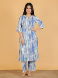 Aramya Straight Kantha Cotton Tie-Dye Print Women's Kurta - Off White | Grocsy