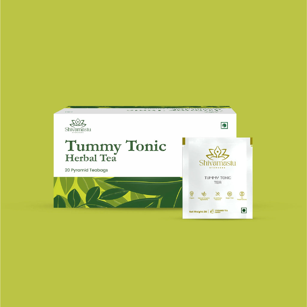 Shivamastu Ayurveda Tummy Tonic Herbal Tea - 20 Pyramid Teabags | Grocsy