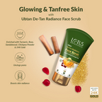 Lotus Botanicals Ubtan De-Tan Radiance Face ScrubInfused with 24K Gold For Gentle Exfoliation | Grocsy