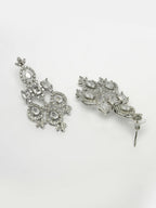 NVR Women's Silver-Plated Cubic Zirconia Studded Handcrafted Jewellery Set | Grocsy