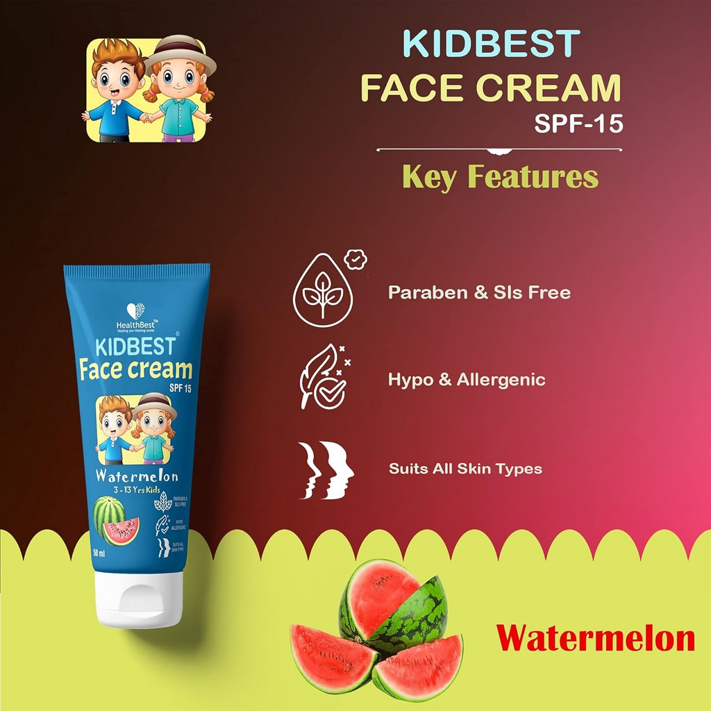 HealthBest Kids Face Cream SPF 15 | Grocsy