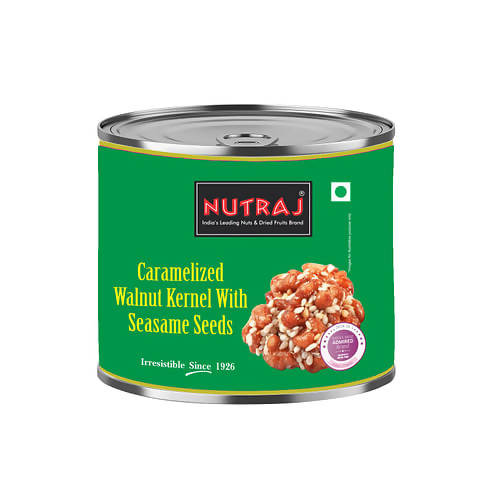 Nutraj Caramelized Walnut Kernels with Sesame Seeds | Grocsy