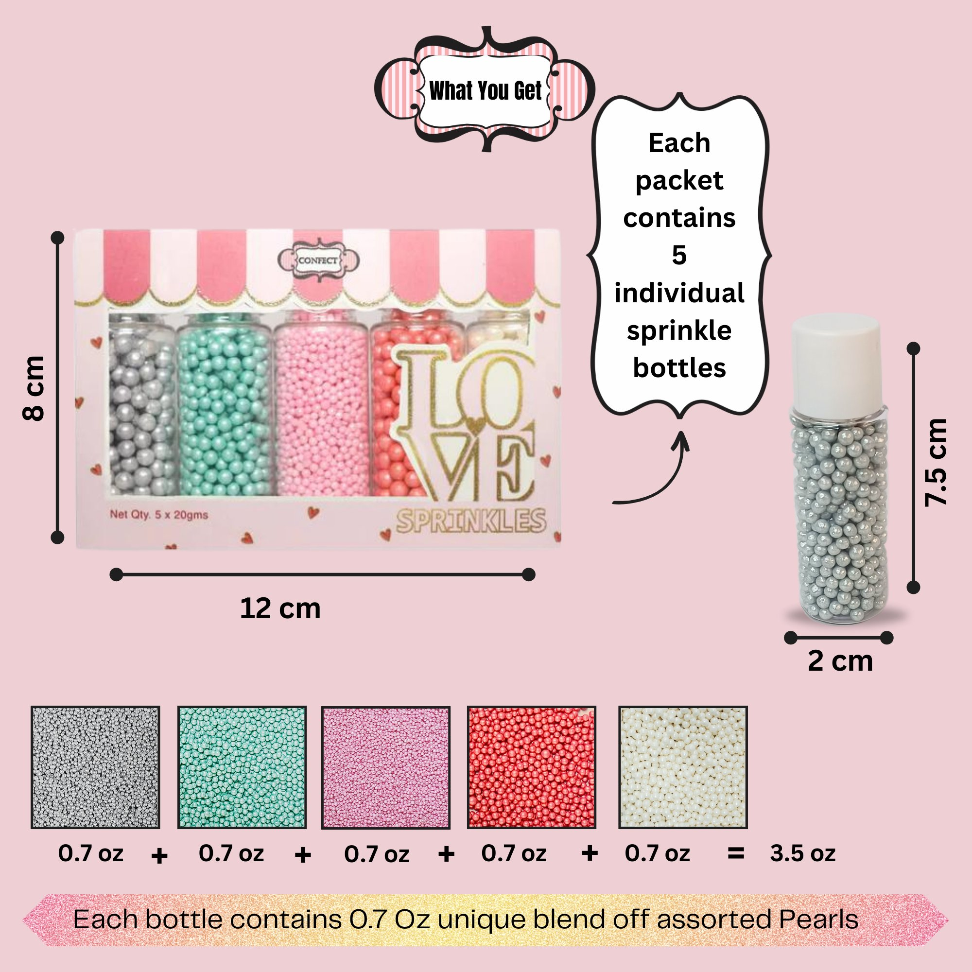 Confect Mermaid Disco Balls Assorted Sprinkles (DB-08) | Grocsy