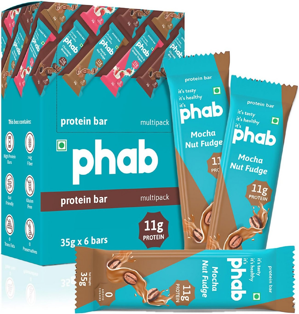Phab Protein Bars With Protein Mocha Nut Fudge | Grocsy