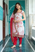 Joban Fashion White Kurta Set Georgette Embroidery Sequence Work | Grocsy
