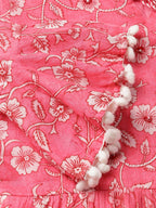 Pink Cotton Floral Printed Top - Himanshi | Grocsy