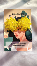 Inhanns Small Statement Studs Earrings - Lemon Yellow | Grocsy