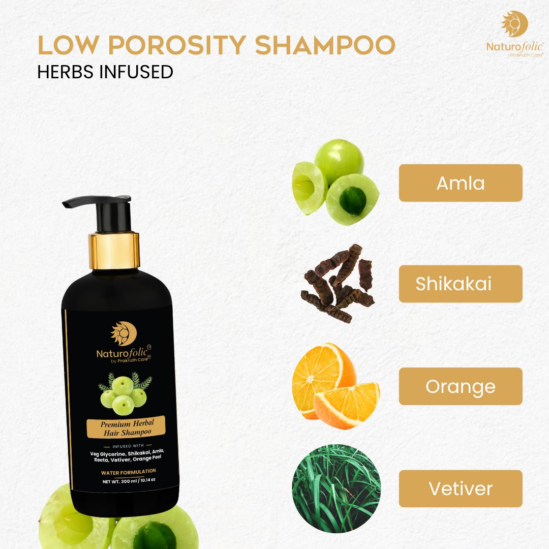 Prakruth Care Premium Herbal Low Porosity Shampoo | Grocsy