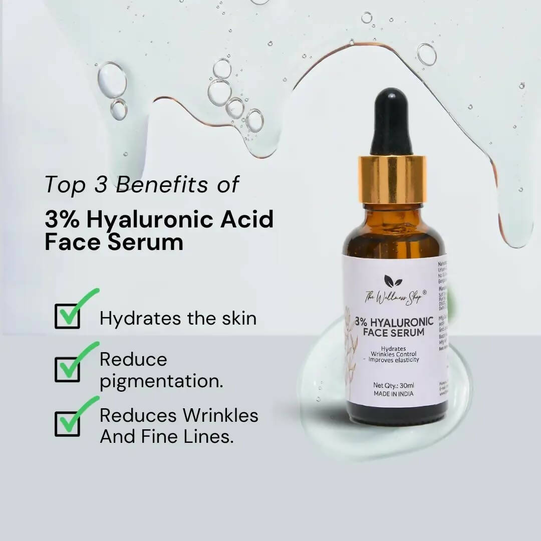The Wellness Shop 3% Hyaluronic Face Serum | Grocsy