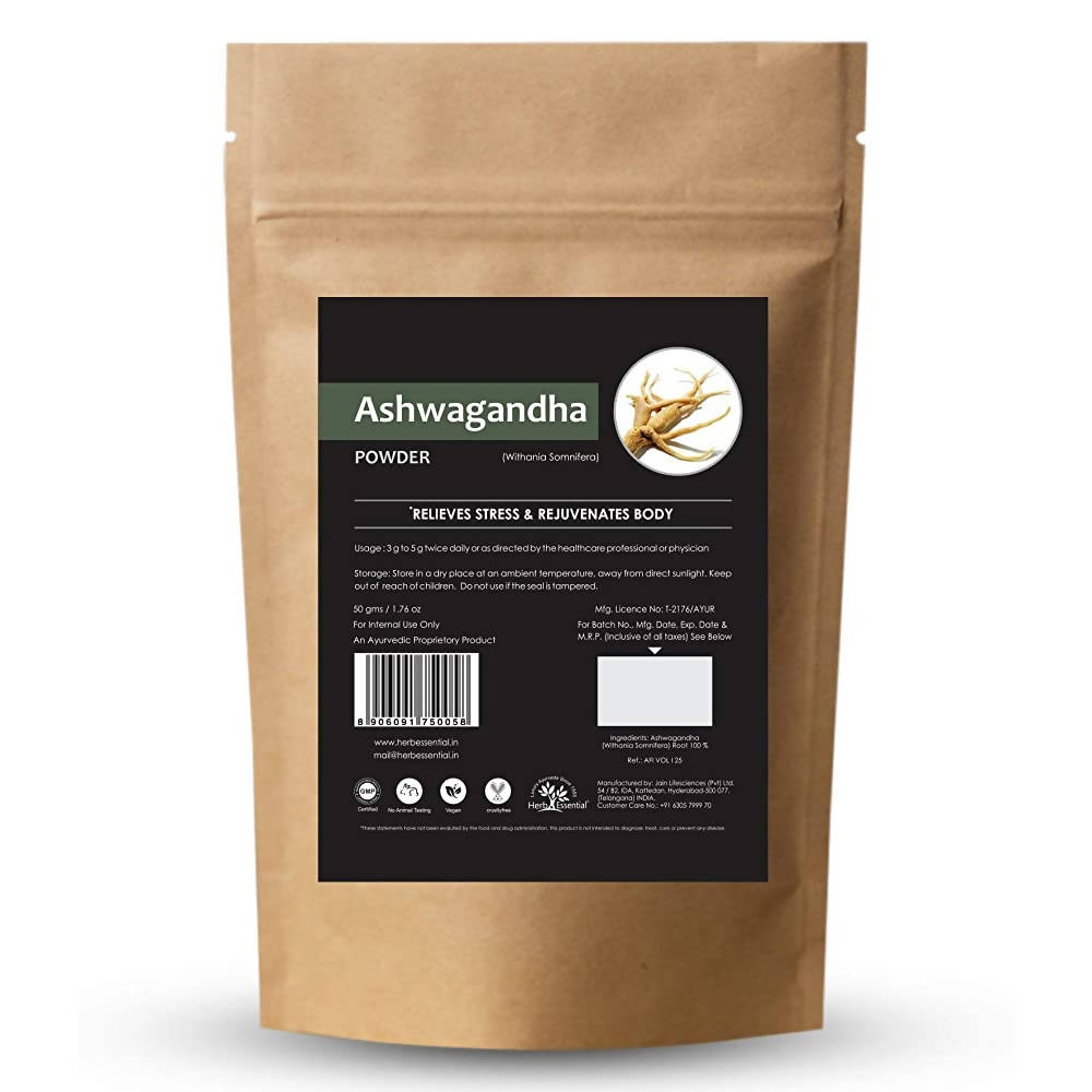 Herb Essential Ashwagandha Root Powder | Grocsy