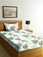 Home Sizzler Multicolour Printed 144 TC Bedsheet with Pillow Covers | Grocsy