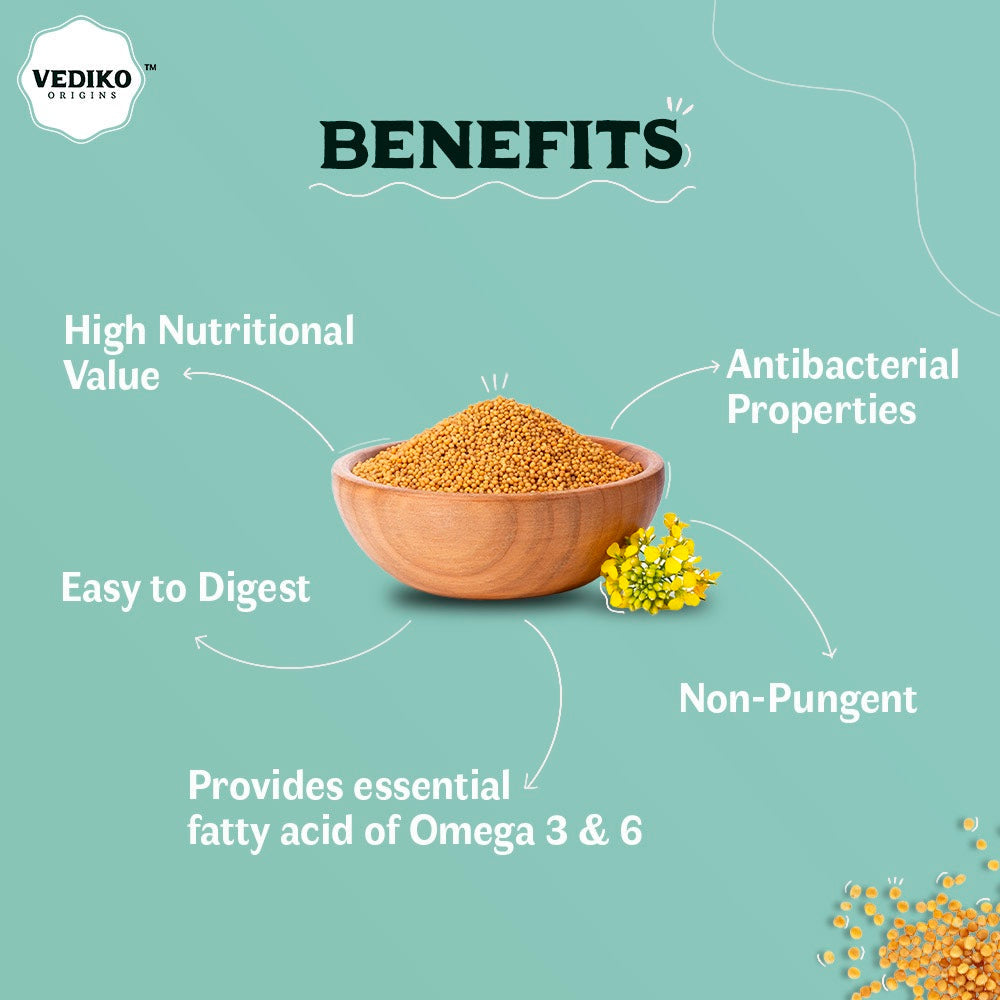 Vediko Origins Yellow Mustard Oil | Grocsy
