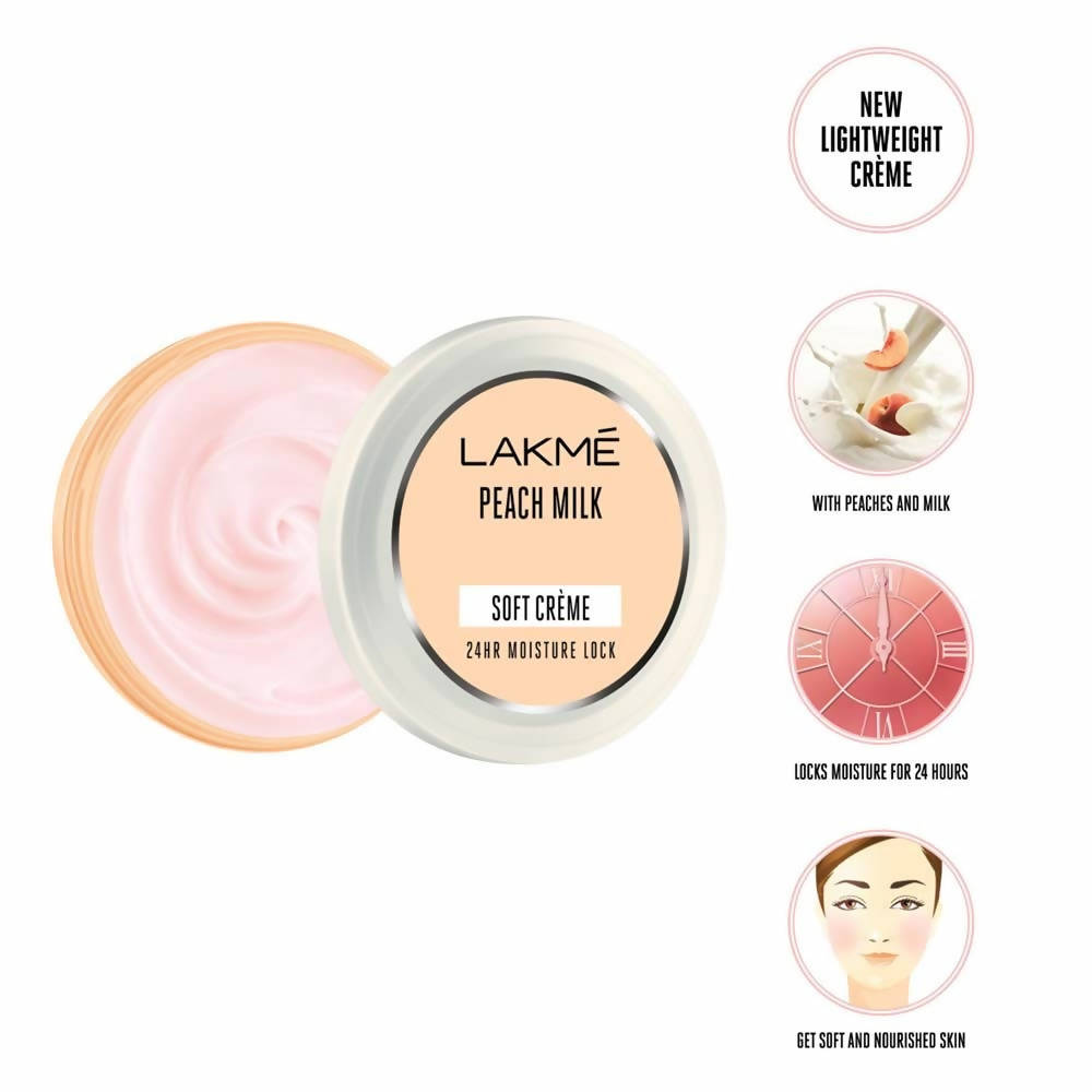 Lakme Peach Milk Soft Creme 24Hr Moisture Lock | Grocsy