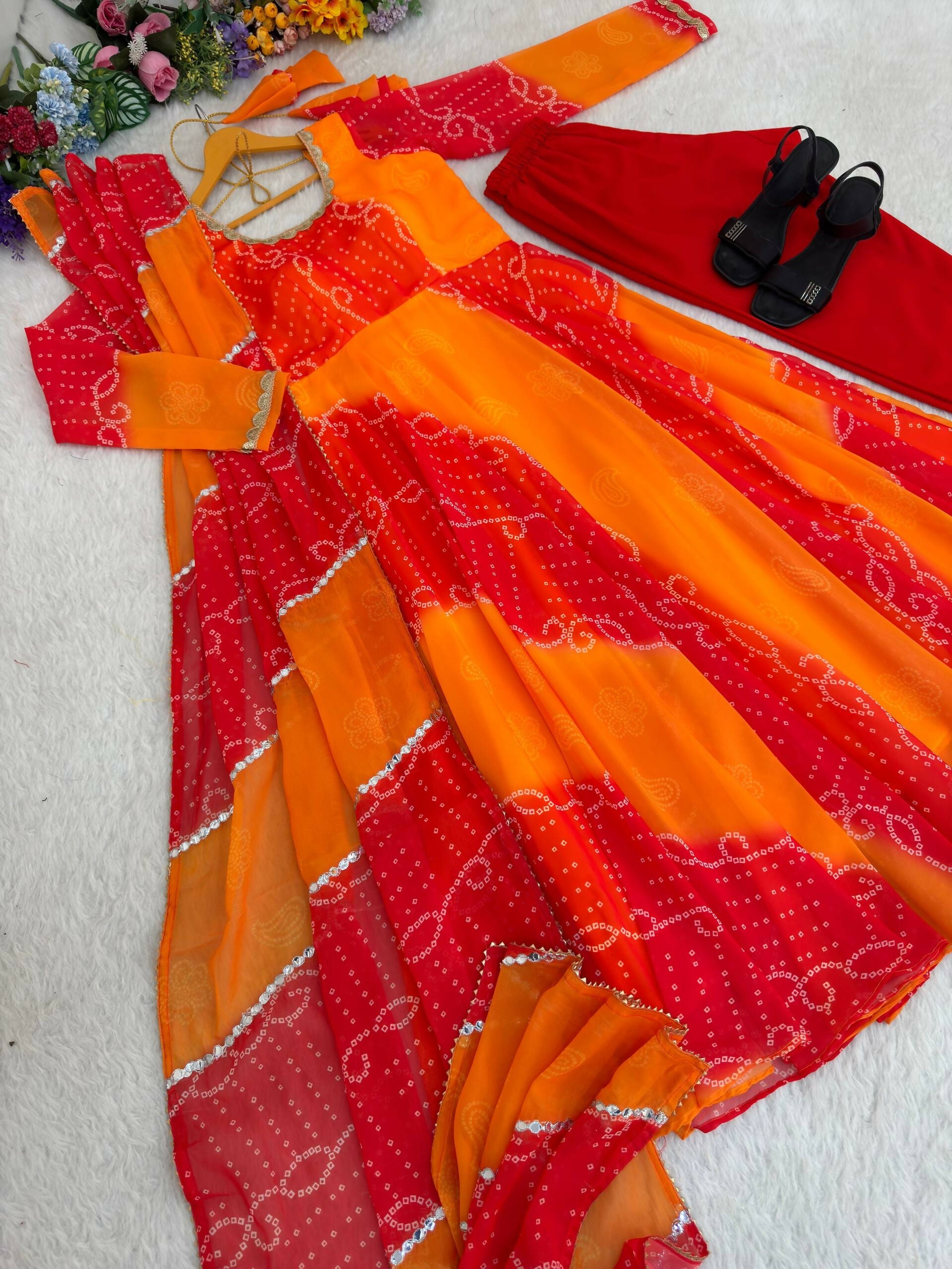 Teeya Creation Womens New Trending Festival Marriage Season Party Wear Look Yellow Gown Set | Grocsy