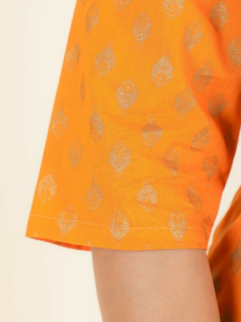 Aramya A-line Soft Cotton Floral Print Women's Kurta - Yellow | Grocsy